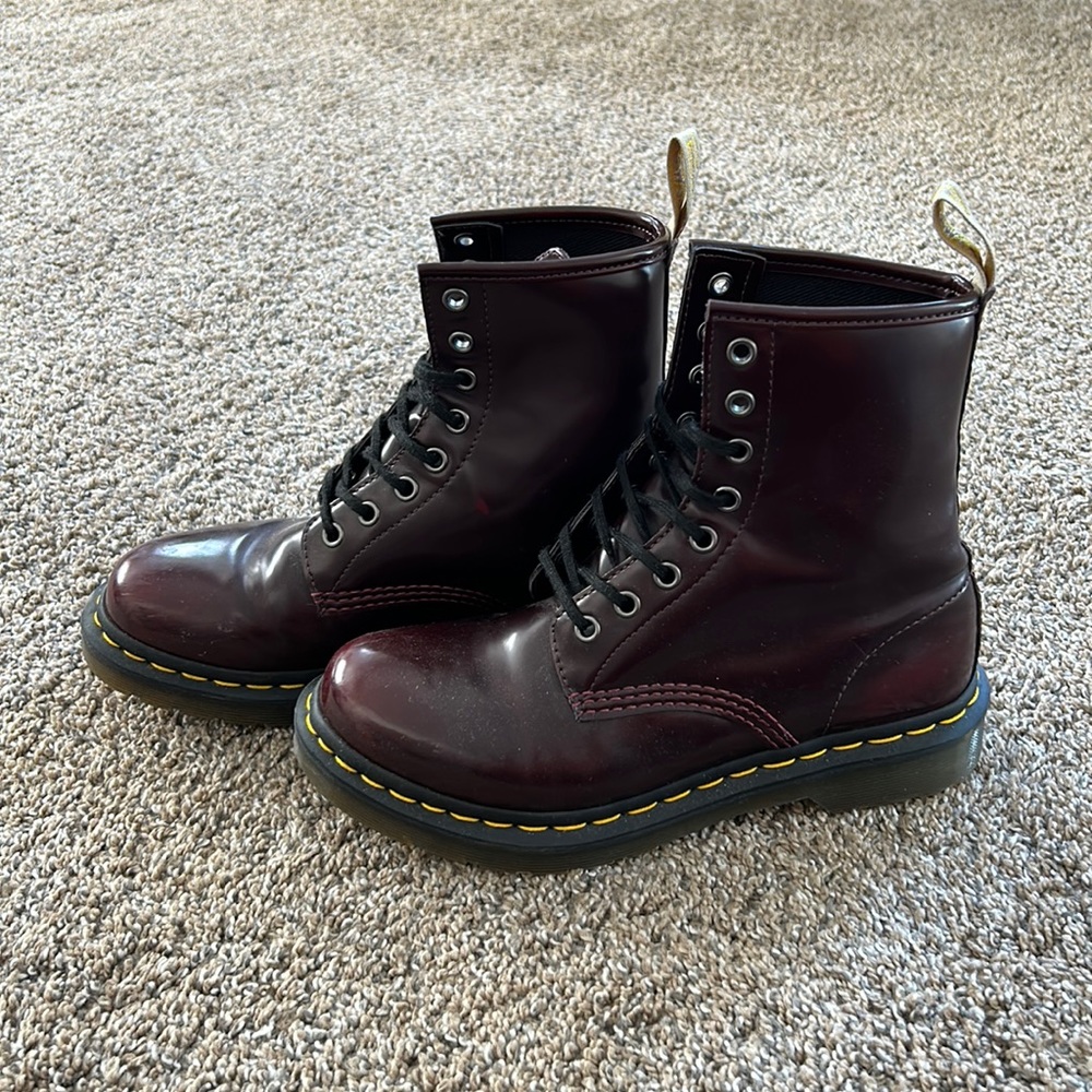 Cherry red Dr. Martens